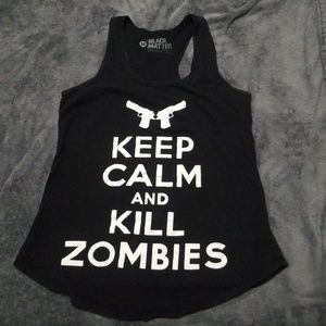 Keep Calm and Kill Zombies Racerback